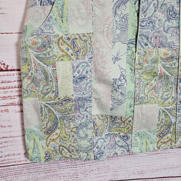 Anthro Pilcro patchwork denim skirt - Picture 4 of 15